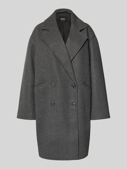 ONLY Oversized lange jas met reverskraag, model 'BLAKE' Antraciet - 2