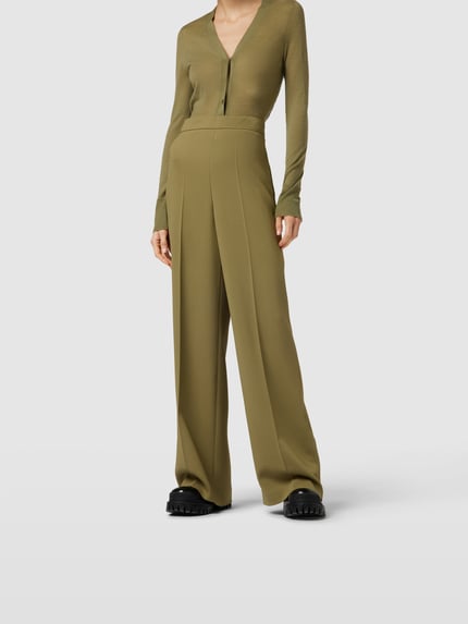 Joseph Stoffen broek met persplooien Olijfgroen - 4