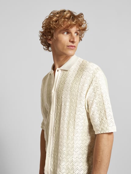 JACK & JONES Regular Fit Freizeithemd mit Polokragen Modell 'TYLER' Beige 3