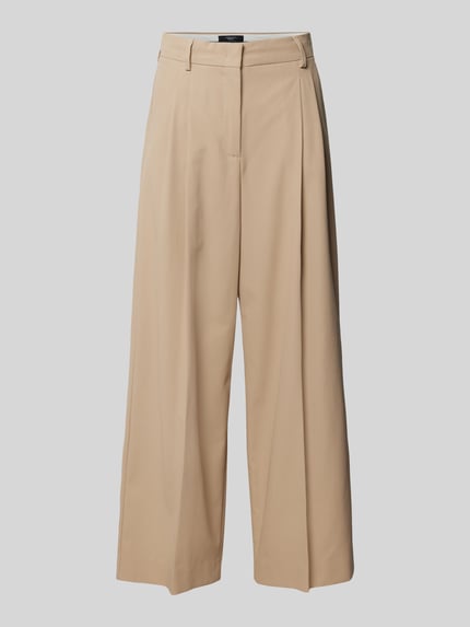 Wide Leg Bundfaltenhose aus reiner Baumwolle Modell 'VETTURA' Shop The Look MANNEQUINE