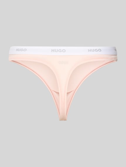 HUGO String van katoenmix, model 'HUGO ID THONG' Roze - 3