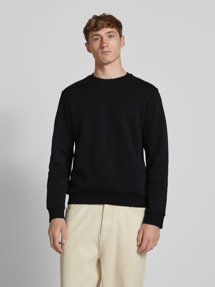 JACK & JONES Sweatshirt mit Rundhalsausschnitt Modell 'BRADLEY' Black 4