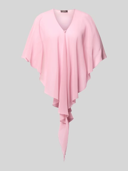 Productfoto, Relaxed Fit Cocktail-Jacke in semitransparentem Design van Vera Mont, roze, V-hals, knoopsluiting, halflange mouwen