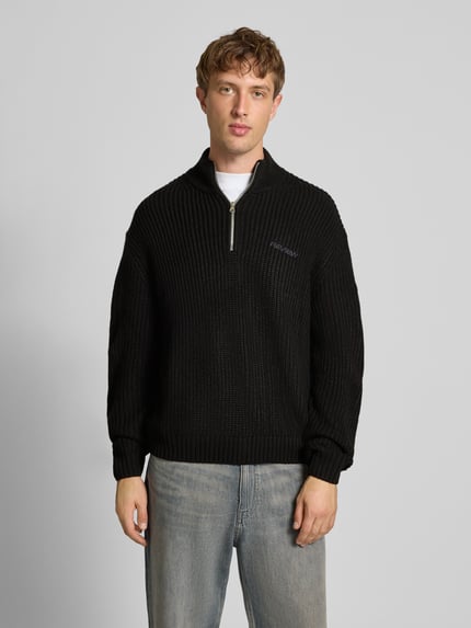 REVIEW Regular Fit Troyer mit Reißverschluss Black 4