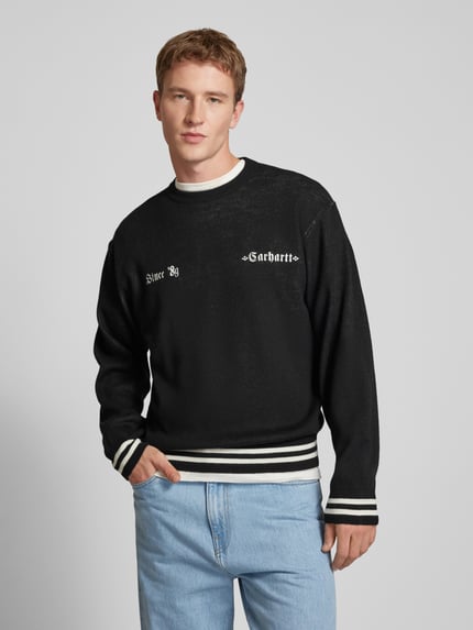 Carhartt Work In Progress Regular Fit Strickpullover mit Woll-Anteil Black 4
