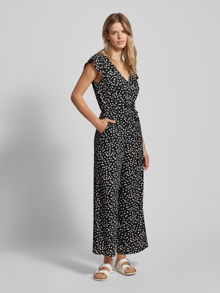 Tom Tailor Denim Loose Fit Jumpsuit mit Allover-Muster Black 1