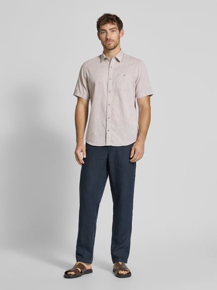 LERROS Regular fit vrijetijdsoverhemd met borstzak Beige - 1