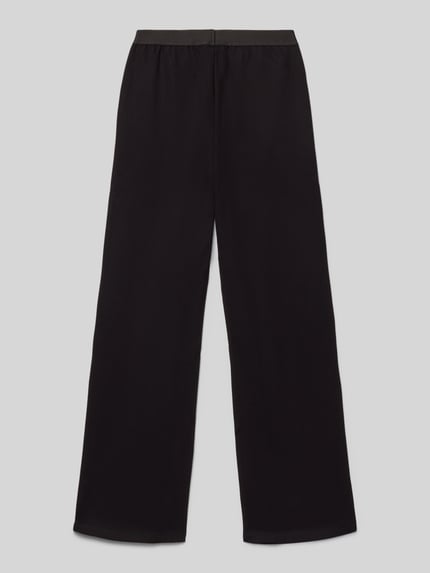 Produktfoto, Wide Leg Hose aus Viskose-Mix von s.Oliver RED LABEL in Optik: Unifarben, Passform: Wide Leg, High-Waist, Jersey-Stretch Material.