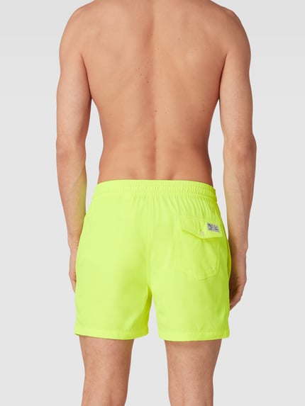 Polo Ralph Lauren Badehose mit Logo-Stitching Modell 'TRAVELER' GELB 4
