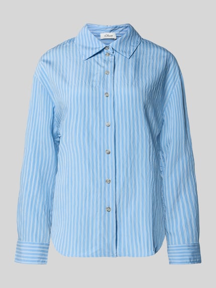 relaxed fit overhemdblouse van viscosemix Shop The Look MANNEQUINE