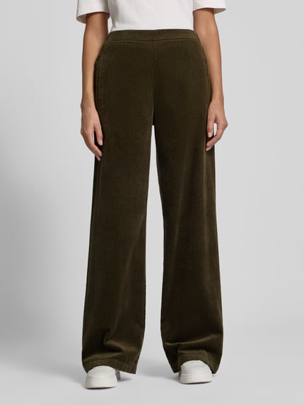 Marc O'Polo Wide Leg Cordhose aus reiner Baumwolle Khaki 4