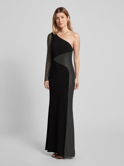 LUXUAR FASHION Sukienka wieczorowa obszyta ozdobnymi kamieniami Czarny 4