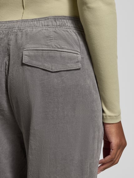 OPUS Corduroy broek met achterzak, model 'Mileni cargo' Lichtgrijs gemêleerd - 3