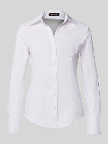 MORE & MORE Hemdbluse mit Label-Stitching Offwhite 2