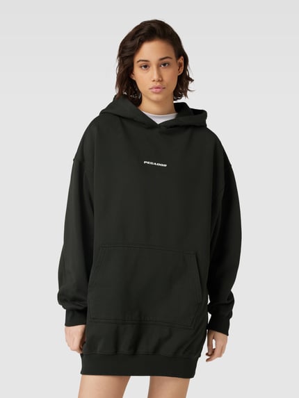 PEGADOR Oversized Sweatkleid mit Logo-Print Modell 'MALM' Oliv 4