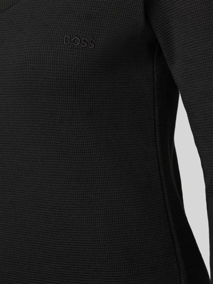 BOSS Slim fit pyjamabovendeel van katoenmix Black - 2
