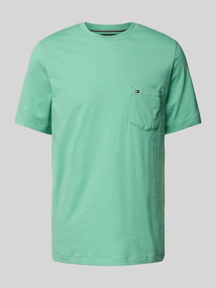 Tommy Hilfiger T-shirt o kroju regular fit z czystej bawełny Miętowy 2