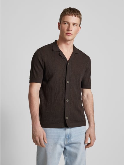 ONLY & SONS Koszula casualowa o kroju regular fit z kołnierzykiem typu resort model ‘KEN LIFE’ Czarny 4