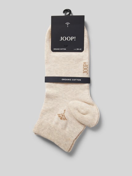 JOOP! COLLECTION Skarpety damskie JOOP! Collection;Mieszanka bawełny z dodatkiem streczu;Elastyczne, prążkowane ściągacze;Wyhaftowane logo;Szwy działowe Piaskowy 3