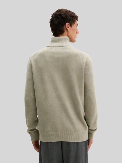 Marc O'Polo Strickjacke mit Zweiwege Reißverschluss Mittelgrau 5