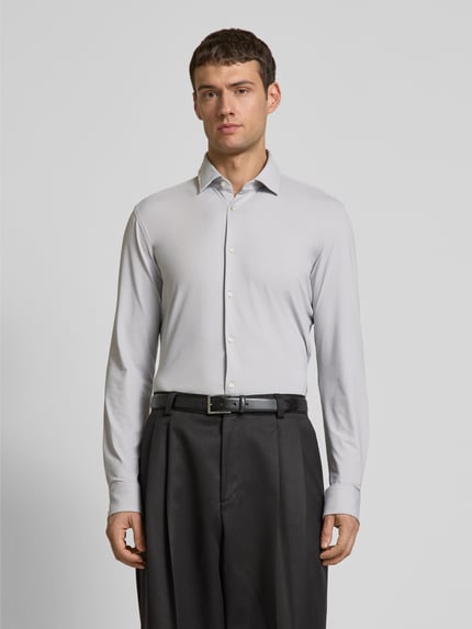 HUGO Slim Fit Business-Hemd mit Kentkragen Modell 'KENNO' Hellgrau 4