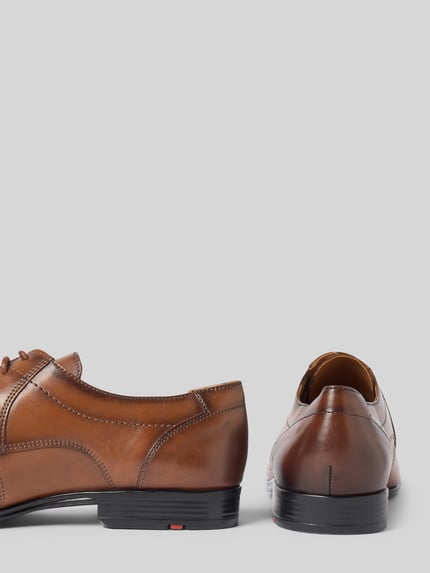 LLOYD Leren derbyschoenen met siernaden, model 'CORE' Cognac - 2