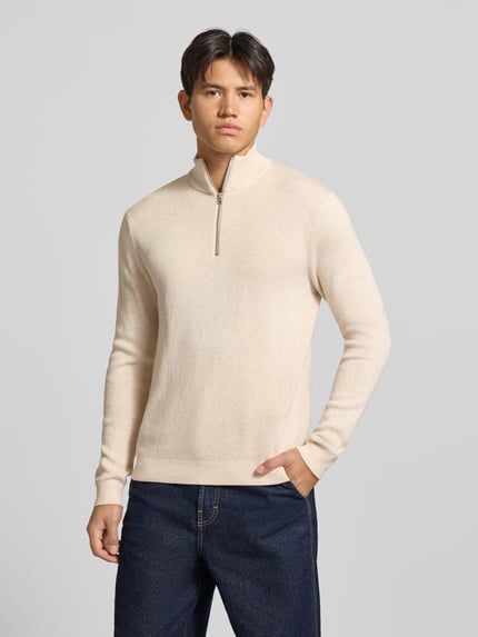 ONLY & SONS troyer o kroju regular fit z czystej bawełny model 'TING' Złamany biały 4