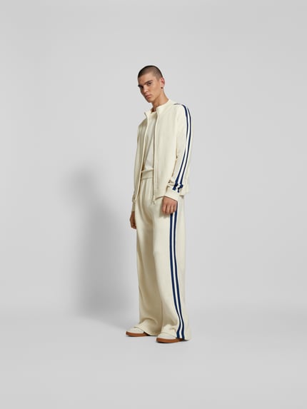 Dsquared2 Gebreid jack met geribde boorden Offwhite - 1