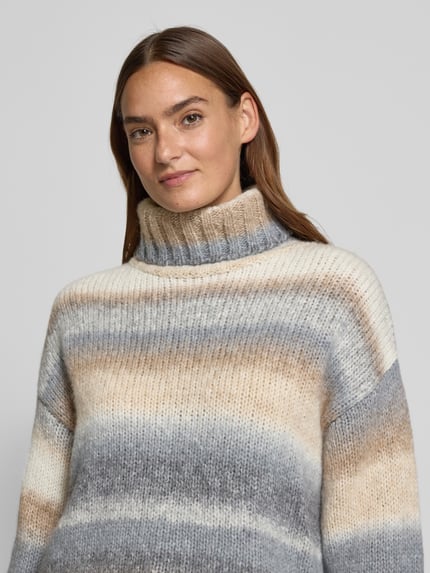 Milano Italy Rollkragenpullover aus Woll-Mix mit Alpaka-Anteil Offwhite 3