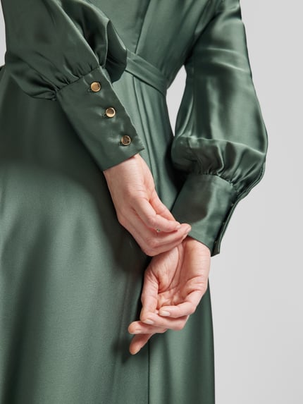 SWING Cocktailkleid mit Bindegürtel Gruen 3