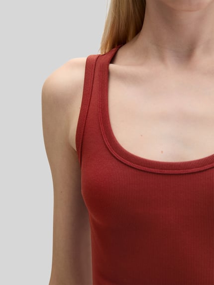 Marc O'Polo Top o kroju regular fit z mieszanki bawełny Bordowy 3