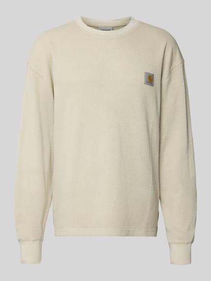 Carhartt Work In Progress Shirt met lange mouwen, structuurmotief en ronde hals Offwhite - 2
