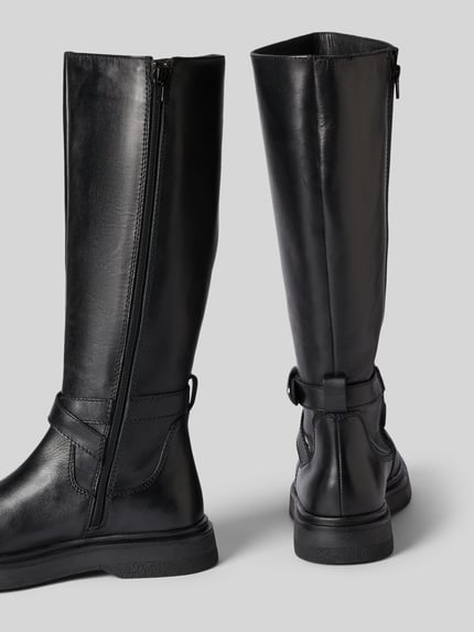 Blauer USA Stiefel mit Reißverschluss Modell 'HANNA' Black 2