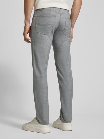 Pierre Cardin Spodnie materiałowe o kroju slim fit z dodatkiem wiskozy model 'Lyon' Srebrny 5