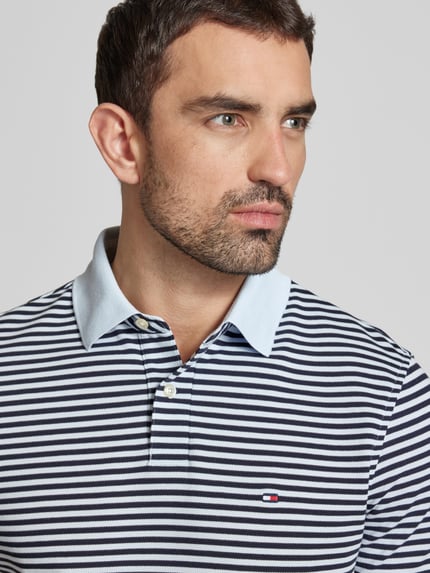 Tommy Hilfiger Regular fit poloshirt van katoenmix Lichtblauw - 3