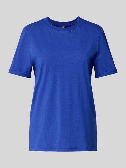 PIECES T-shirt o kroju regular fit z czystej bawełny model ‘RIA’ Królewski niebieski 2