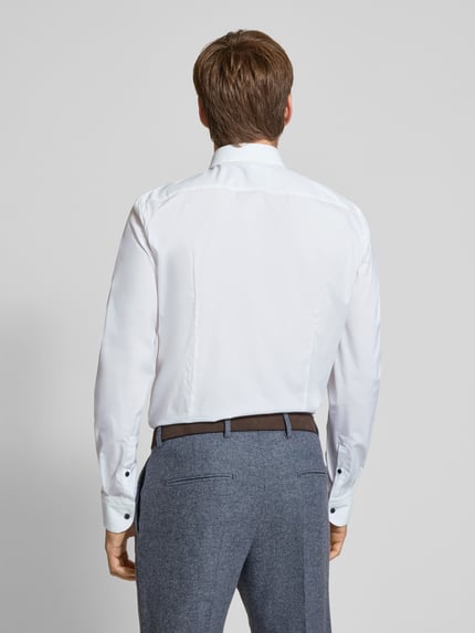 BOSS Slim Fit Businesshemd mit extra langem Arm Modell 'HANK' Weiss 5