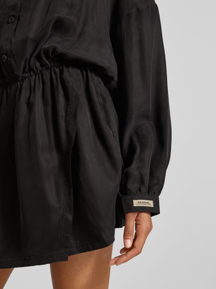 Karo Kauer Minikleid mit Resortkragen Dunkelgrau 3
