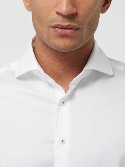 ETERNA Slim Fit Freizeithemd aus Twill Weiss 3