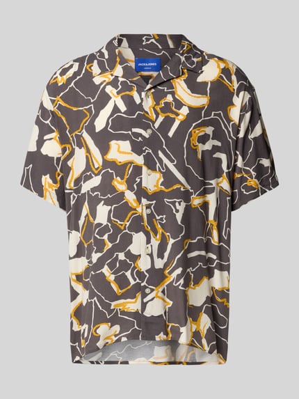 JACK & JONES Regular fit vrijetijdsoverhemd met resortkraag, model 'LUKE' Lichtgrijs - 2
