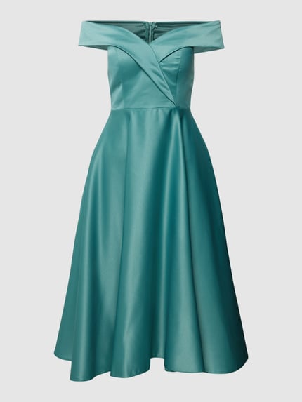 TROYDEN COLLECTION Knielanges Kleid mit Herz-Ausschnitt Mint 2