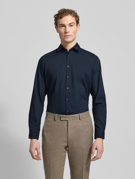 Jake*s Regular Fit Business-Hemd mit Knopfleiste Marine 4