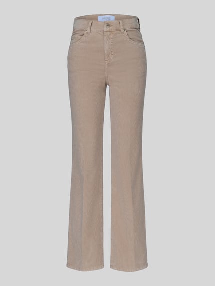 ANGELS Regular Fit Cordhose mit Label-Patch Modell 'Lara' Beige 2