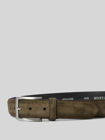 MONTI leren riem met doornsluiting model 'MONTREAL' Olijfgroen - 2
