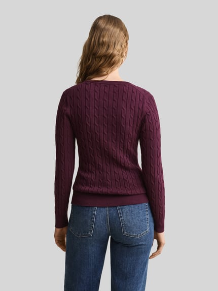 GANT Regular Fit Pullover aus Baumwoll-Mix mit Logo-Stitching Bordeaux 5