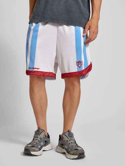 Low Lights Studios Sweatshorts met labeldetails, model 'SEVENTY SEVEN'' Offwhite - 4