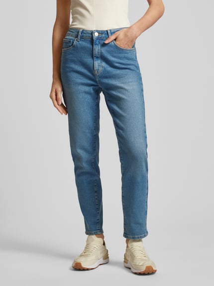 ONLY Jeansy o kroju straight fit z wpuszczanymi kieszeniami model ‘EMILY’ Jeansowy niebieski 4