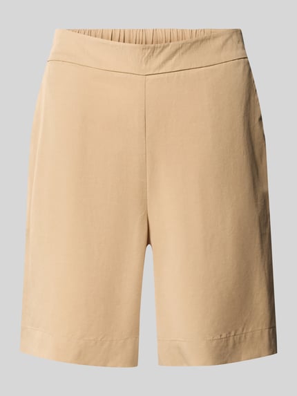 Produktfoto, Straight Fit Shorts und Leinen-Anteil von Marc O'Polo in Beige, unifarbene Optik, elastischer Bund, seitliche Eingrifftaschen