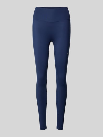 Produktfoto, Leggings mit Logo-Print Modell 'One' von NIKE TRAINING in Blau, Material-Mix mit Stretch-Anteil, Slim-Fit, elastischer Bund