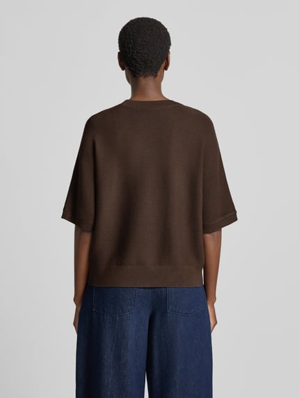 MSCH Copenhagen Relaxed Fit Pullover aus Viskose-Mix Modell 'Thamira' Mittelbraun 5